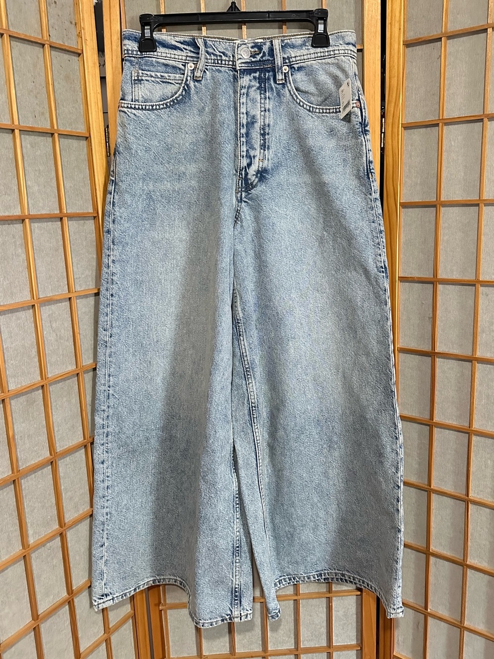 Free people Denim Wide-Leg Cropped Jeans